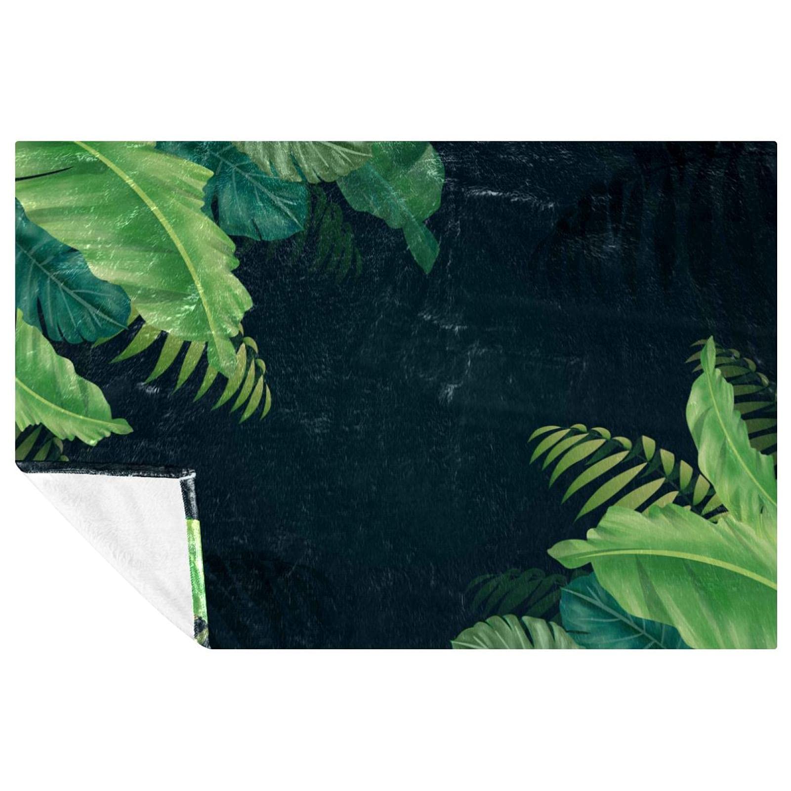 Couverture douce plaid chaud imprimé naturel tropical pour canapé