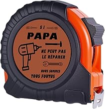 Lueaurra Cadeau Fete des Peres pour Papa, Mètre à Ruban pour Papa, Cadeau d'anniversaire Noël pour Papa, Mètre à Ruban de 5 Mètres en Cuir Véritable Cadeau pour Papa