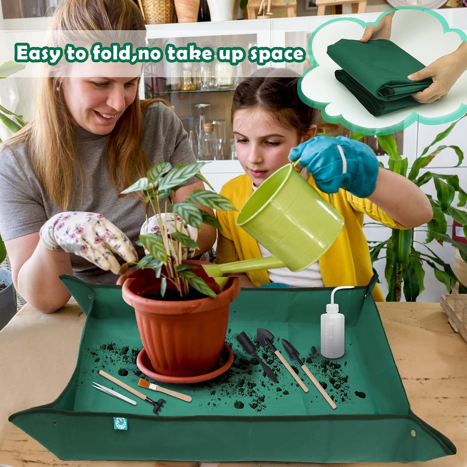 Plant Repotting Mat 43.3" x 29.5", Garden Potting Mat for Indoor
