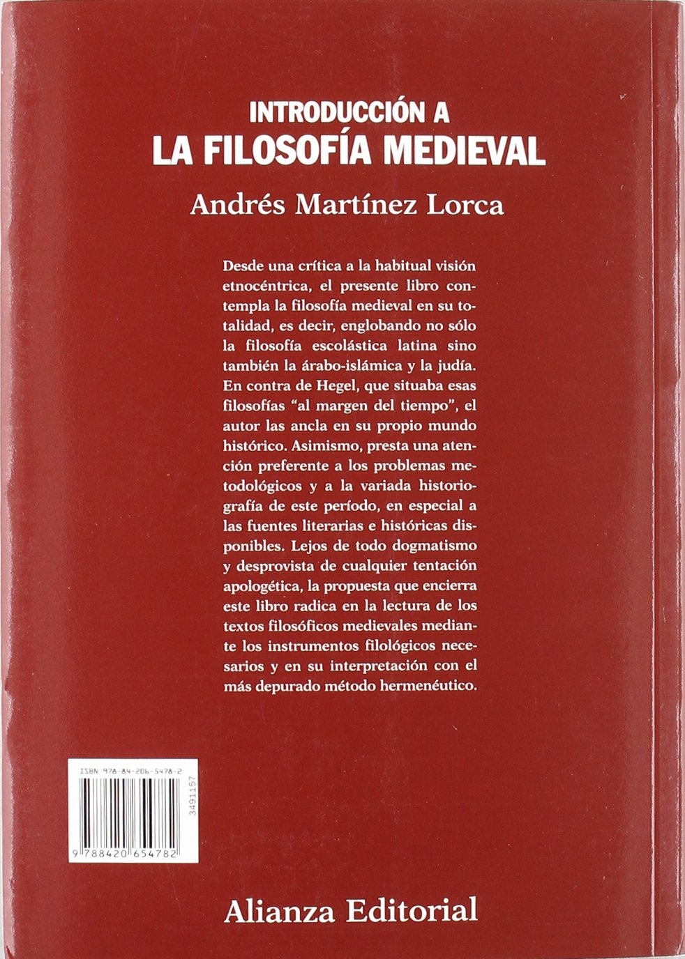 Introducción a la filosofía medieval / Introduction to Medieval Philosophy: N