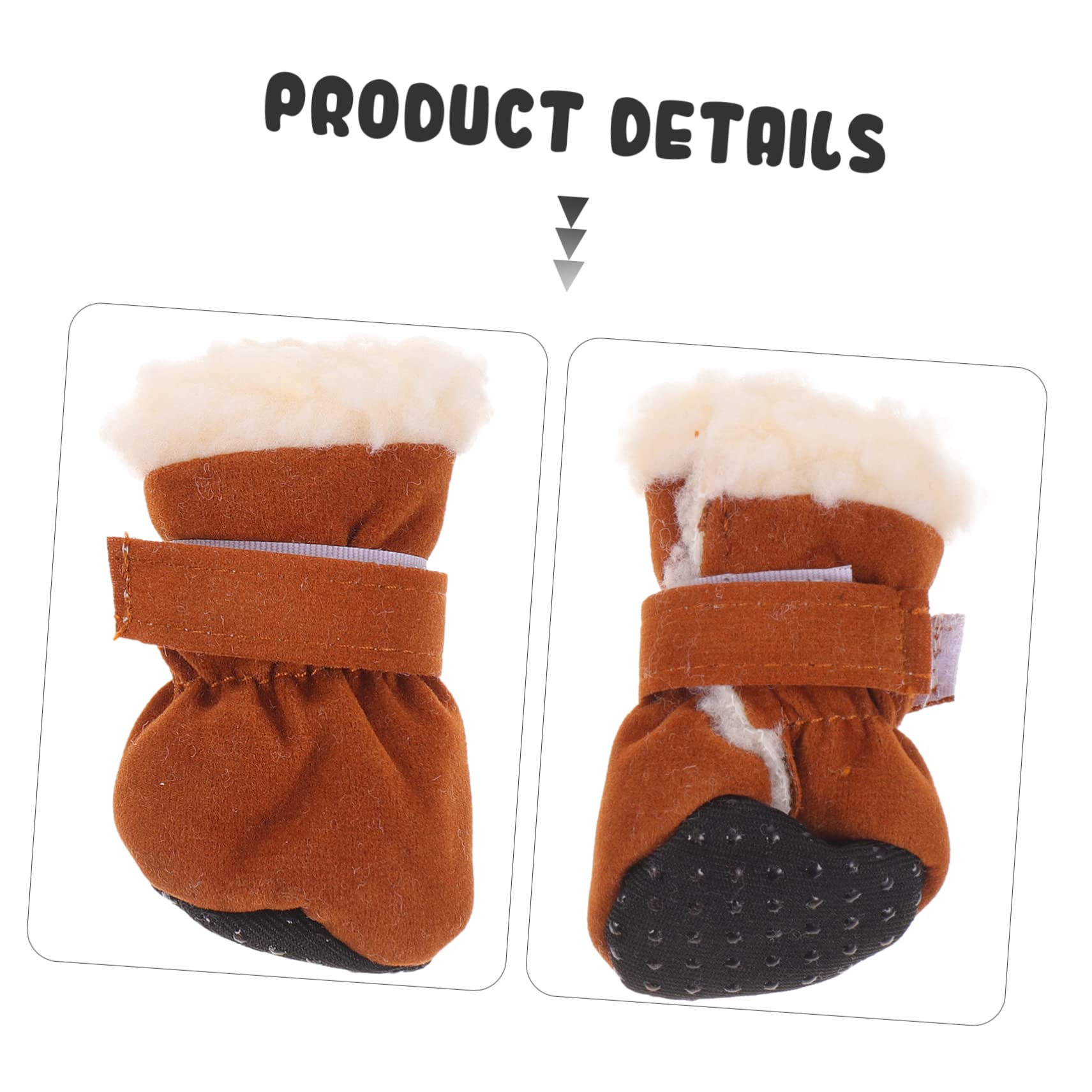4piezas Botas De Perro Impermeables y Antideslizantes Calcetines para Mascotas Diseño Cálidas y Suaves para Invierno y Actividades Al Aire