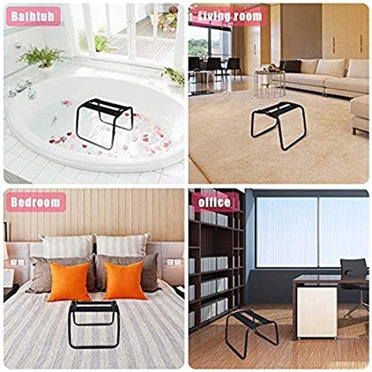 - S𝐞Xt𝐨Y Dịldø Ġøđëmịché Gøđê Chaise de Soutien Multifonctionnelle Réglable Forocean, Chaise de Tabouret de Rebond Robuste À La Position Lɔve Séx Prødúctš/Black/A