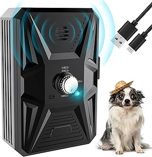 Anti Barking Device, 3 Frequencies Dog Deterrent Devices, 33Ft Ultrasonic Stop Deterrent Anti Barking, Rechargeable Pet Gentle Dog Bark Control Device Training Tool for Big Small Dogs Indoor Outdoor