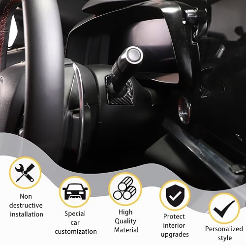 Miniatura 4 de Cubierta de base de barra de dirección, cubierta decorativa compatible con Chevrolet Corvette C8 2020 2021 2022 2023, plástico ABS para dirección de