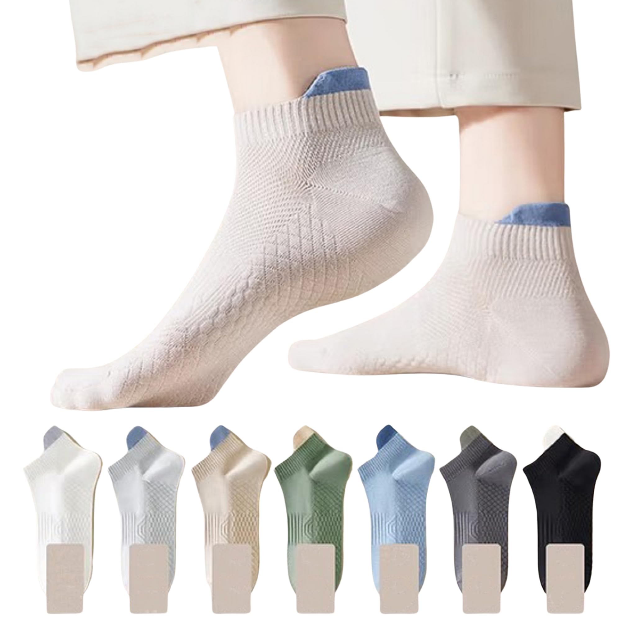 Cotton Ankle Length Socks for Men & Women | Multi Color Casual Everyday Wear Breathable Soft Fabric Comfort Fit Hidden Socks | Pack of 7 Combo Durable Stylish Unisex Sports Office Gym Use-image-17