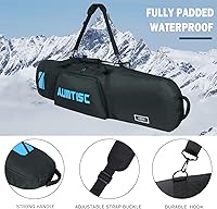 Vista 3 de Bolsa de Snowboard Acolchada AUMTISC para Viajes Aéreos, Bolsas de Viaje para Snowboard para Volar con Bolsillos para Equipo, Disponible en Longitud