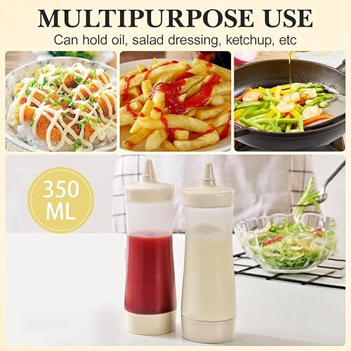 Miniatura 3 de DOITOOL Botella de mostaza 3pcs Botella de condimento Botella de salsa Botella de ketchup Botella Squeeze Botella