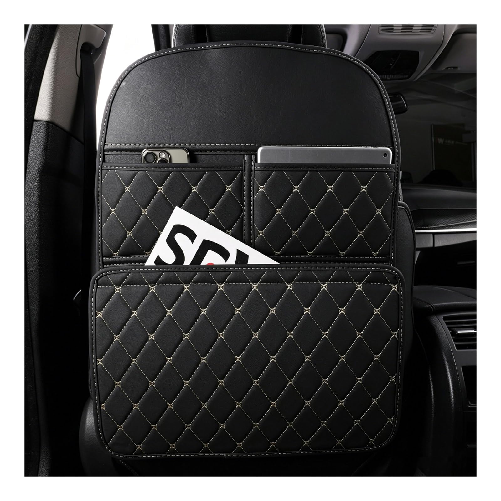 Protezione Sedile Auto Bambini, per Dacia Bigster 2025-2026 SUV Coprisedile Posteriore Impermeabile Organizzatore Tasche Salva Sedili Accessori,A