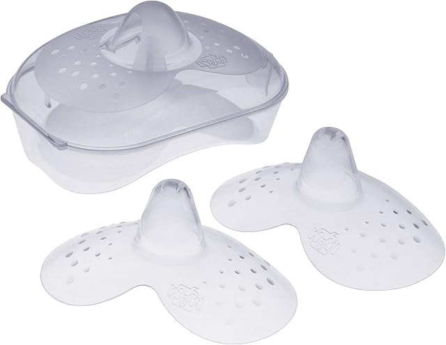 MAM Nipple Shields Size Small (Pack of 2), Breast Shields with Sterilisable Travel Case, Breast Protectors to Support and Enhance Breastfeeding