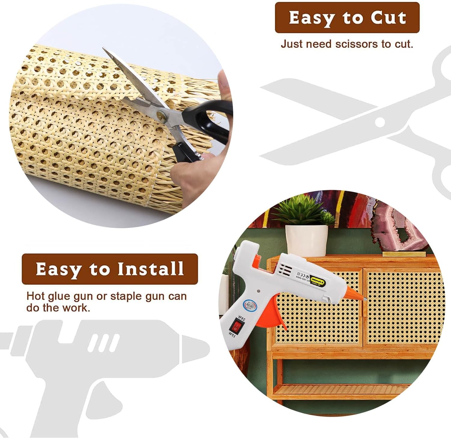 16" x6.5 FT Plastic Rattan Cane Webbing, Woven Open Mesh Cane Net Roll for DIY Caning Furniture Decor Projects: Chair, Cabinet, Ceiling and Door 16x 79 in(Light Color)