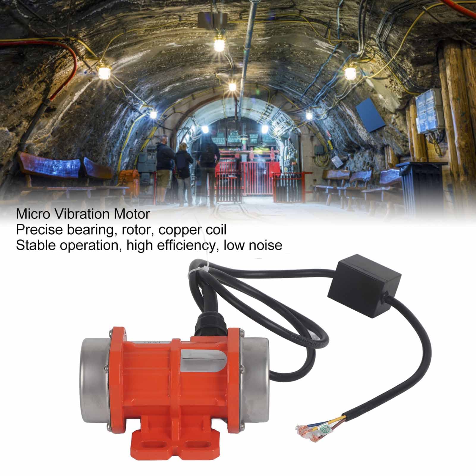 Cocoarm Motor de Vibración Ajustable de 220 V Motor Asíncrono Monofásico 3000 RPM Aleación de Aluminio IP66 a Prueba de Agua para Equipos de Construcción de Minería de Vibración de Concreto (30W)