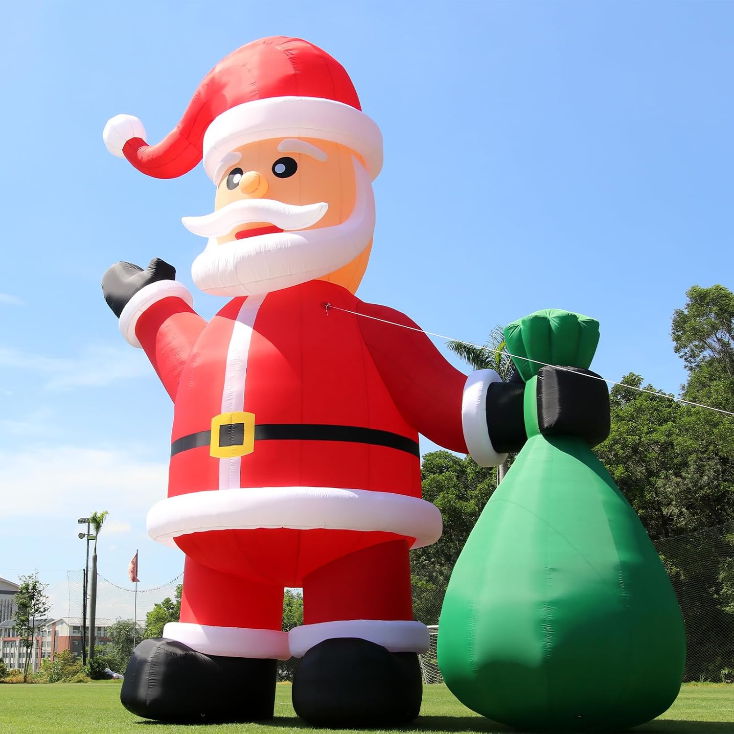 Giant Christmas Inflatable Santa with Blower, Premium Inflatable Outdoor Santa Claus for Christmas Yard Decoration Outdoor Lawn Yard Xmas Party Blow Up Decoration (40Ft,No-Light)