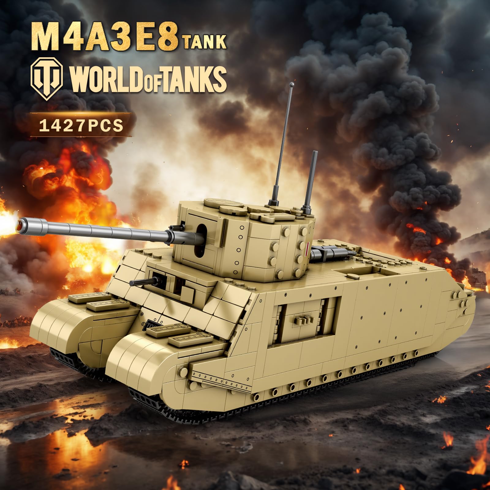 Reobrix TOG II Military Tank Building Blocks Set for Adults WW2 British Heavy Armed Battle Tanks Vehicle Model Construction 77032 - Image 2