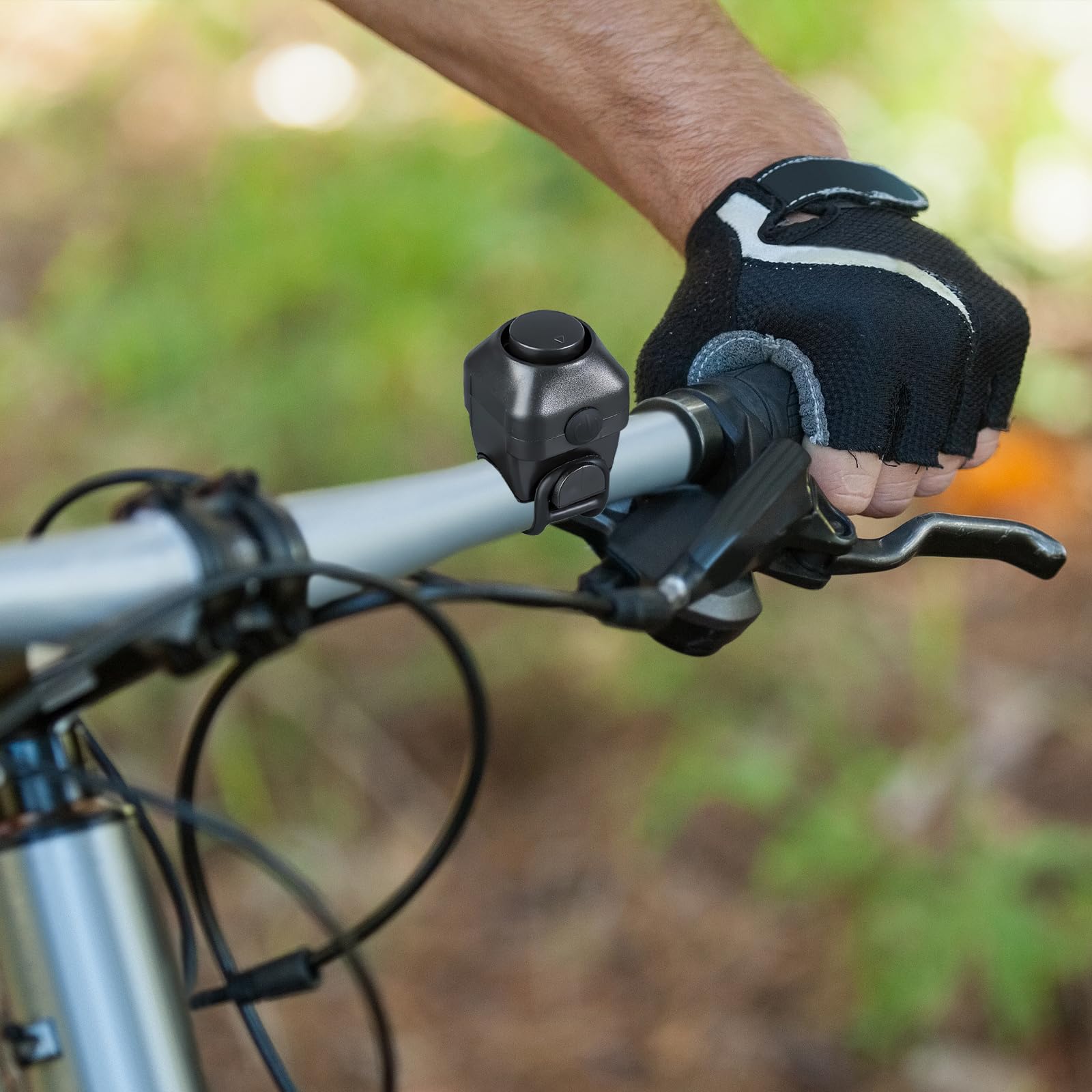Clacson Elettrico per Bicicletta Impermeabile 5 Modalità di Suono Nero