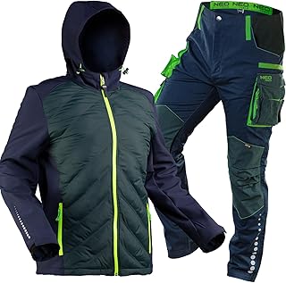 Herren Premium Arbeitshose oder Set mit Jacke Gr. XS-3XL / 3% Elasthan, modisches Design, Hose - Knieschutztaschen und mit Cordura verstärkt