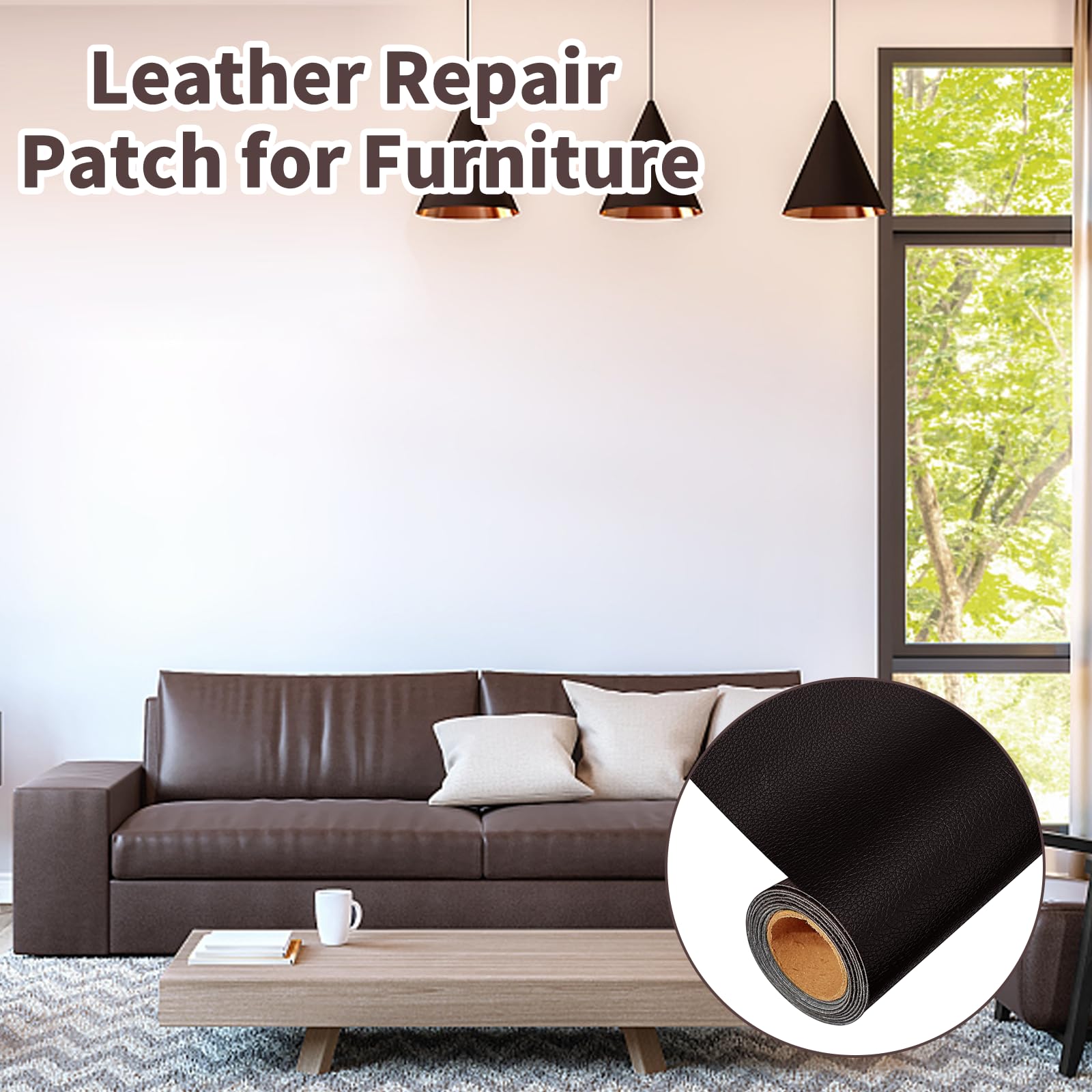 Selbstklebendes Kunstleder Patch – 4 Stück Reparatur-Aufkleber 30x25 Cm Schwarz Für Sofa, Autositz
