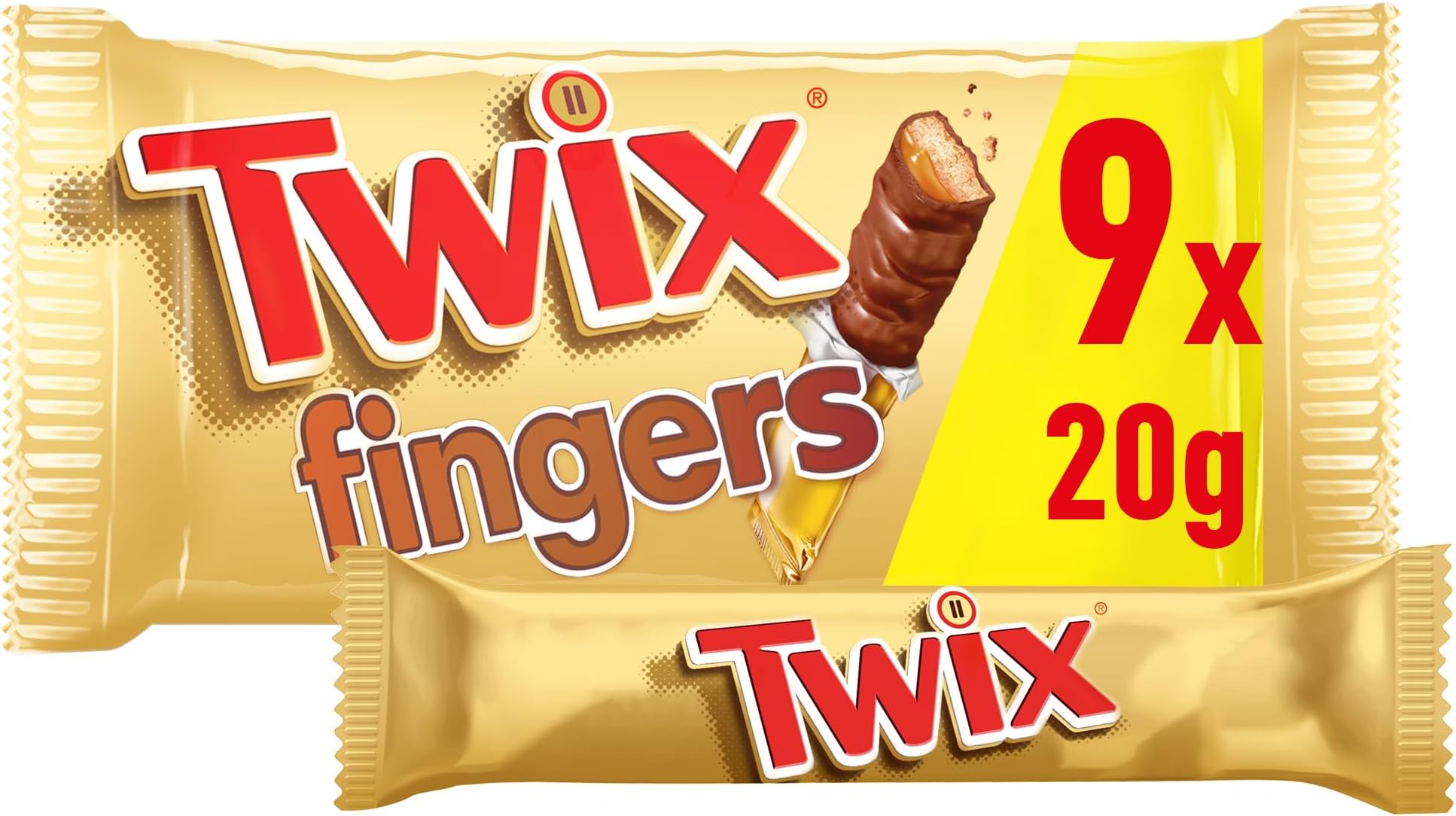 Twix Milk Chocolate Caramel Biscuit Bars Multipack 9 x 20g (180g)