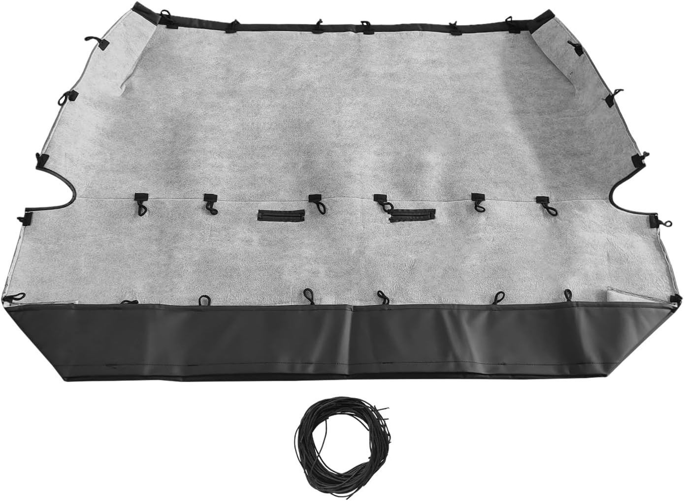 Universal Full Size Bench Truck Pickup Seat Cover Fits for Chevy for Dodge for Ford PU Leather, Black