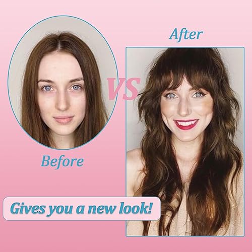 Miniatura 3 de SAVASANA Flequillo de cabello humano real con clip, flequillo de aire falso con flequillo, extensiones de cabello con flequillo en las sienes