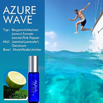 AQUA BLANCE Mens Body Spray, Travel Size Body Spray For Men, long lasting, 3-Pack Set, each 2.1 Fl Oz, Notes of Lemon, Amber, Oud, Leather