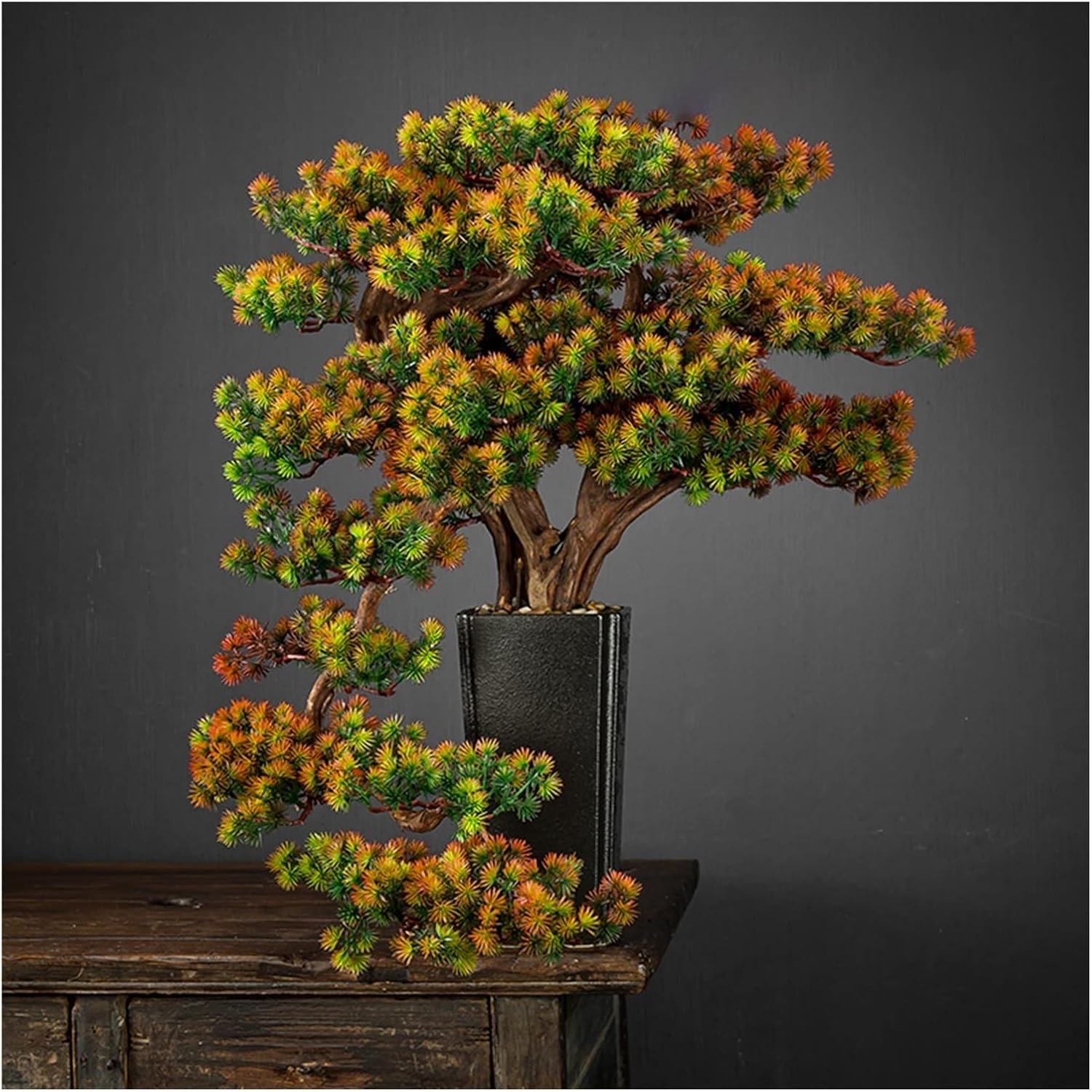 Small Bonsai 1 PC Welcome Pine Bonsai Desktop Decoration Living Room Home Dector Fake Tree Green Potted Plant Ornaments Scenery Fake Plant Greenery Decor for Desk (Color : E) (G)
