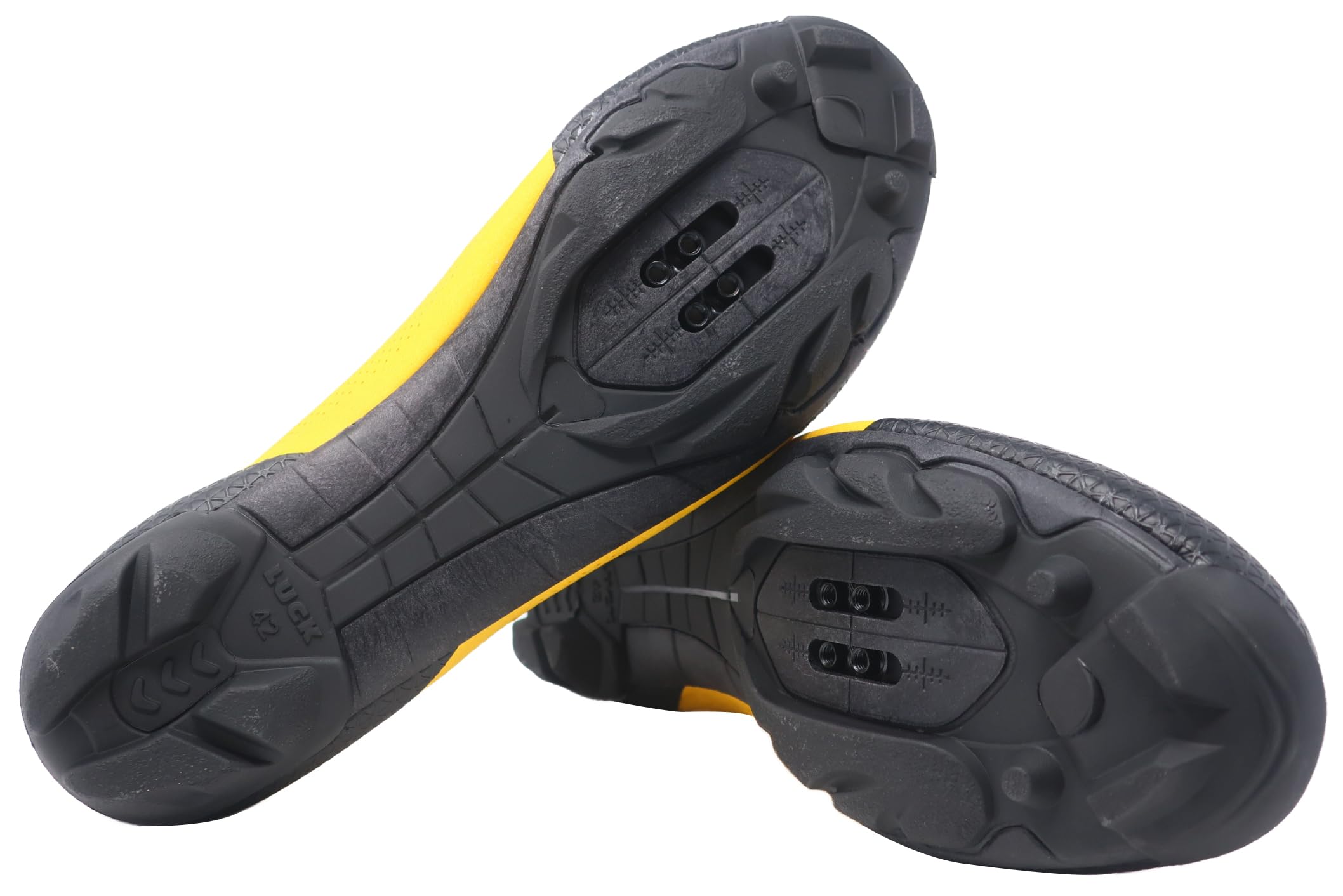 LUCK Optim, Zapatillas de Ciclismo MTB con Suela de Carbono y Doble Cierre rotativo.