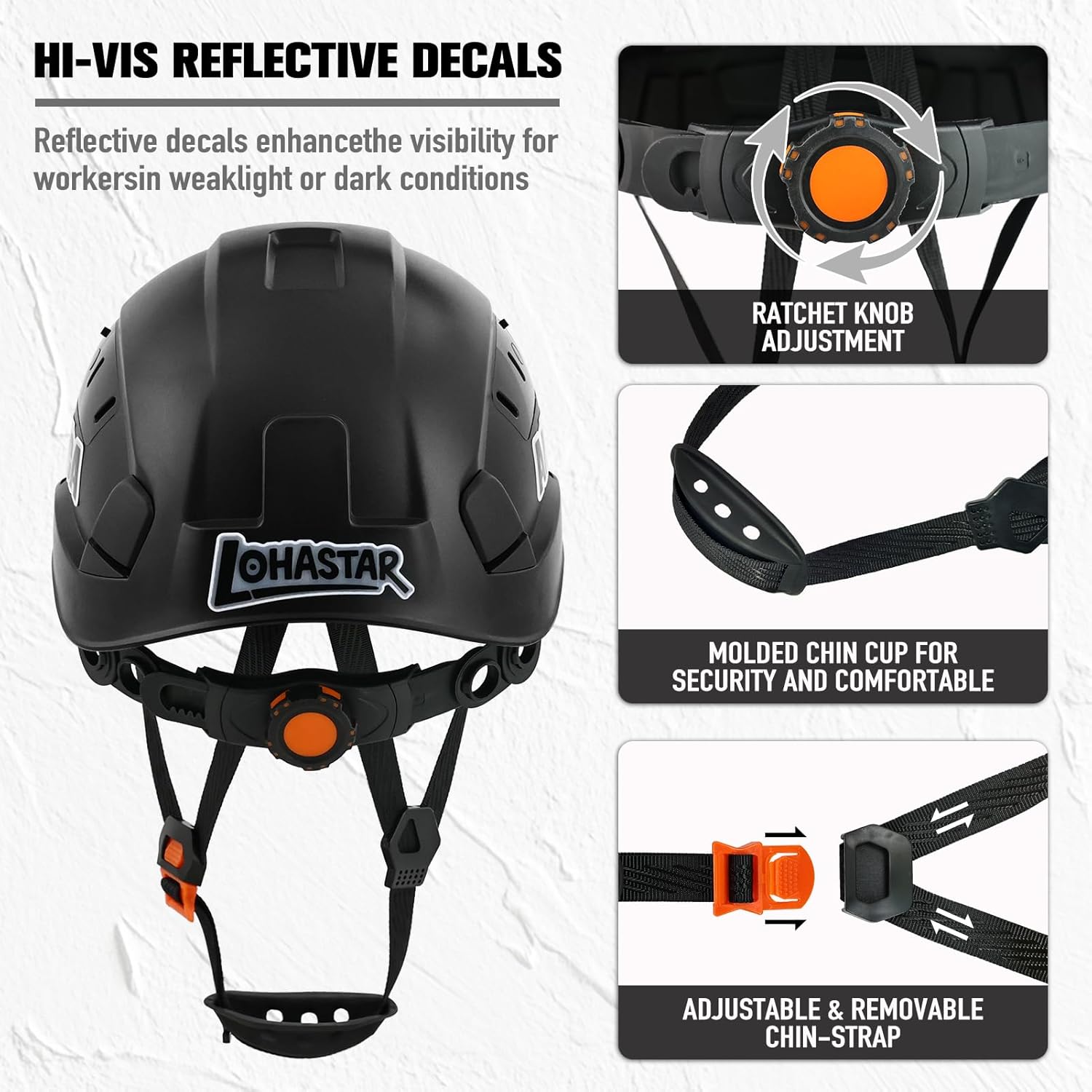 Hard Hat Construction Safety Helmet ANSI/ISEA Z89.1 Cascos De construccion Vented ABS Work Hardhat for Men Women - Image 4