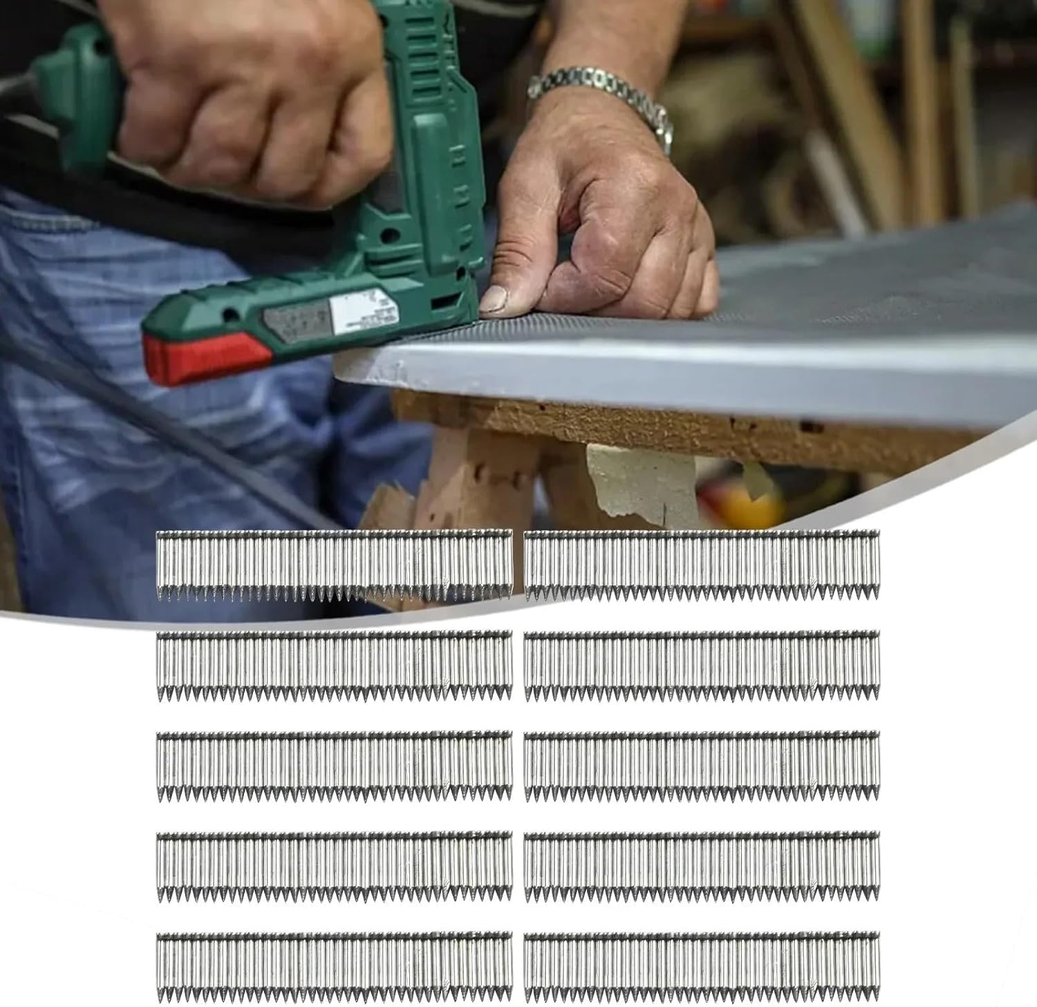 Masonry Nails Pneumatic Steel Nails Cement 18 * 6 * 2mm For Manual Nailer Woodworking Furniture Repairing Tool(1200pcs)