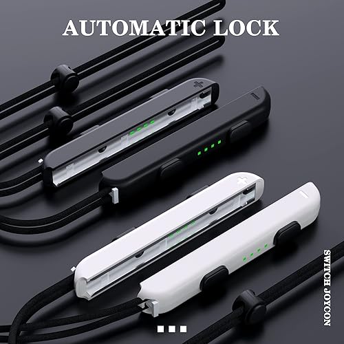 Miniatura 2 de Joycon - Correas de muñeca para interruptor, repuesto para correa Joy Con, paquete de 4, correa de muñeca ajustable para Switch Joycon (negro y