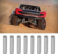 Vista 5 de VGEBY Pasadores de eje RC, 8 piezas de rueda de buje de rueda, pasador de eje de rueda de acero, pasador de tuerca de repuesto para UDR 1/7