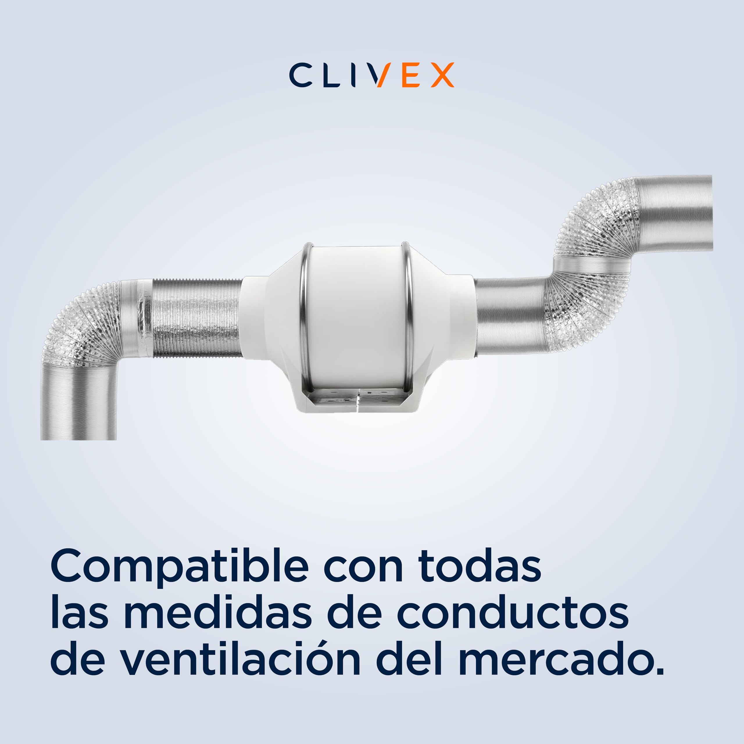 Clivex TT Extractor en línea en Diferentes tamaños. Motor eficiente (ø150mm (420m³h))