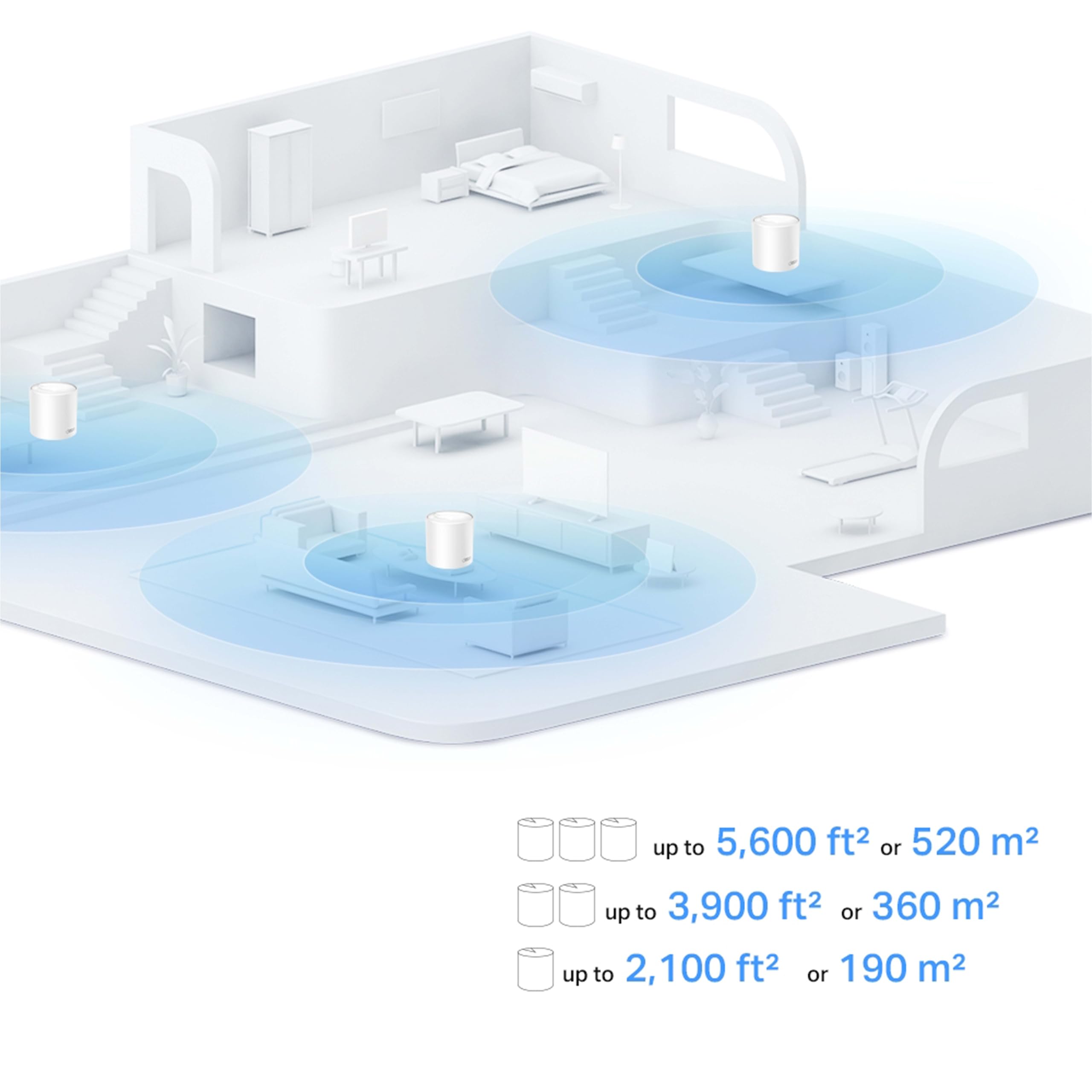 TP-Link Deco X10 1500Mbps Wi-Fi 6 Mesh per Tutta la Casa, 3 Unità, Compatibile con Smartphone, PC, Console di Gioco, Nero