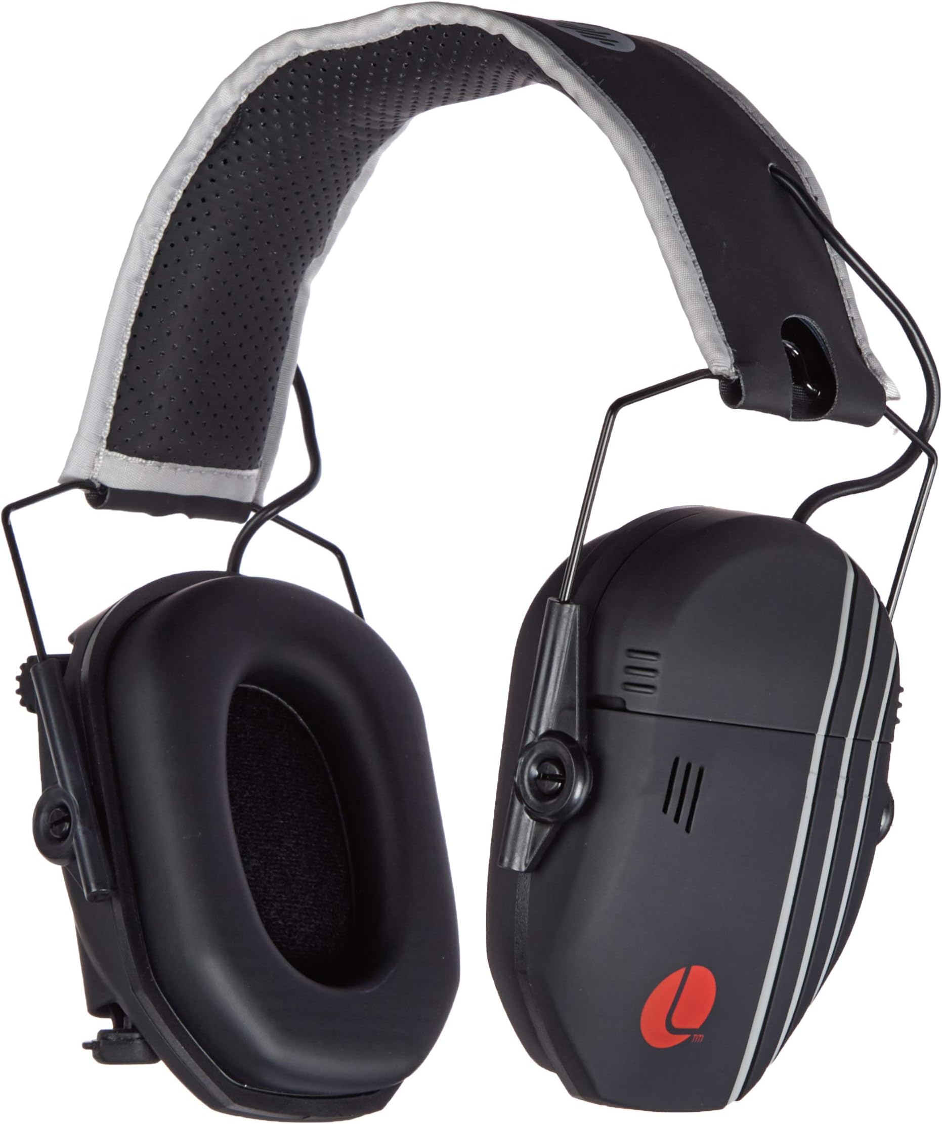 Lucid Audio AMPED Sound Amplifying Hearing Headphones - Black/Gray On-The-Ear (Hearing protection, headphones, hearing enhancement, hearing amplifier, sound reduction, TV enhancement, noise reduction)