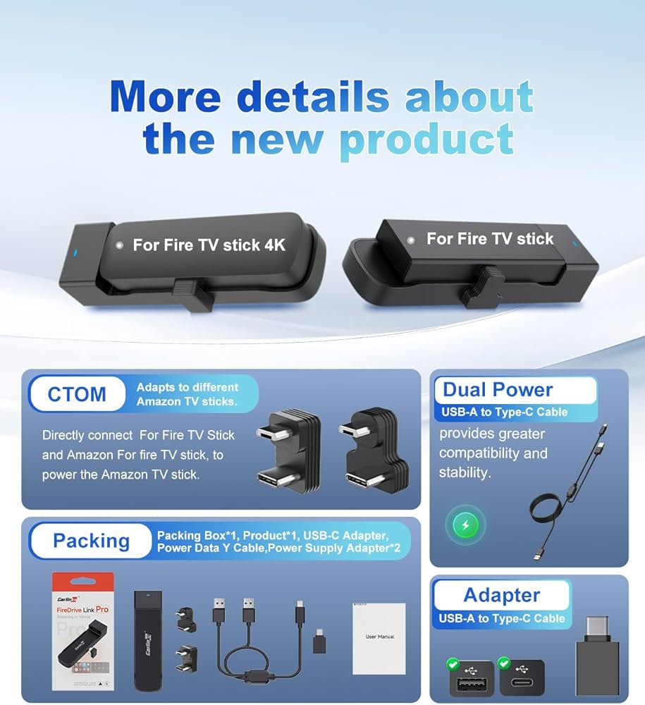 Carlinkit Wireless CarPlay & Android Auto Adapter, FireDrive Link