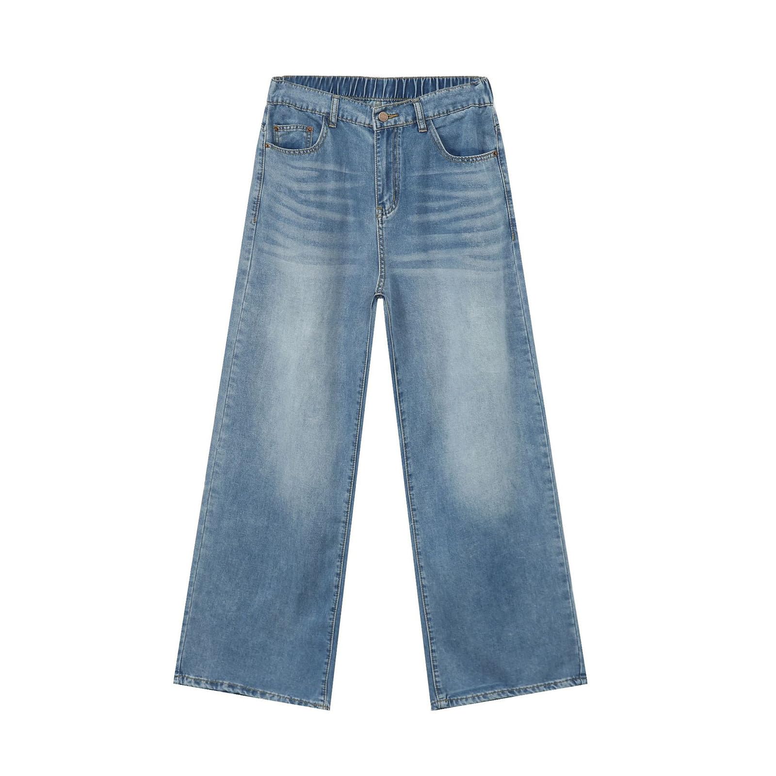 Jeans Baggy Uomo Zampa Invernali Elefante Y2K Slim Pantaloni Flare Larghi Jins Fit Moto Balloon Loose Flared Cargo Salopette