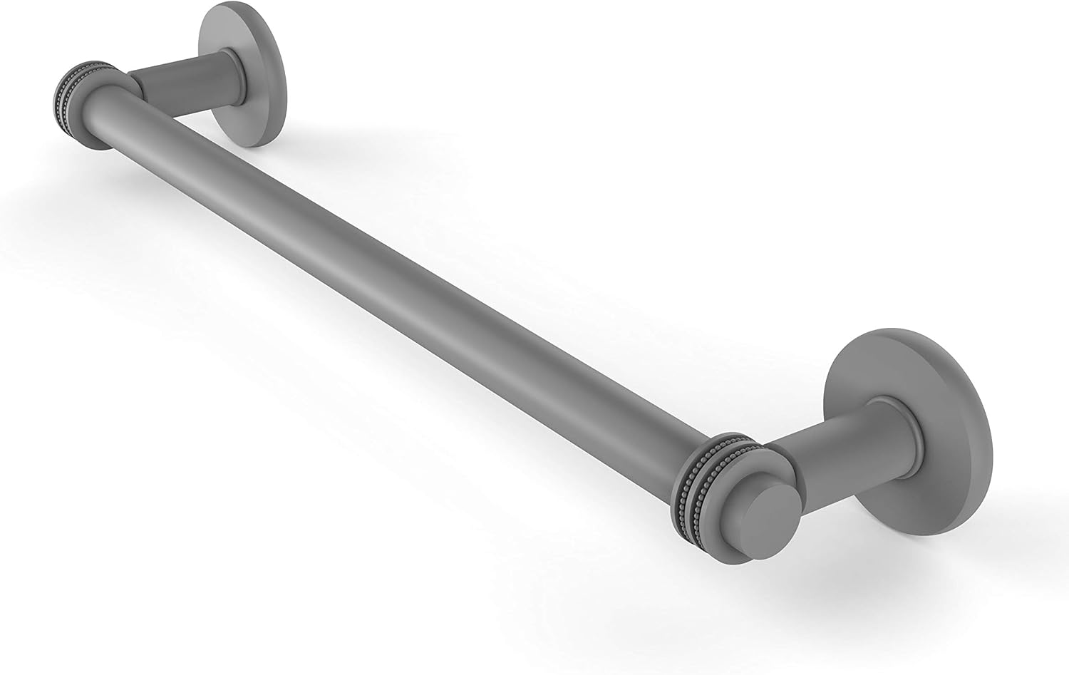 Allied Brass 2051D/30 Continental Collection 30 Inch Dotted Detail Towel Bar, Matte White