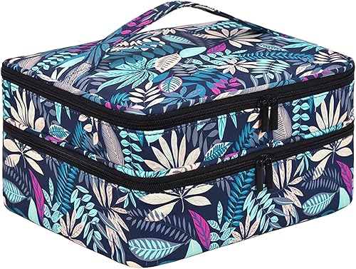 Miniatura 1 de Estuche de transporte de esmalte de uñas, soporte portátil para esmalte de uñas con capacidad para 42 botellas (0.5 fl oz), bolsa de almacenamiento