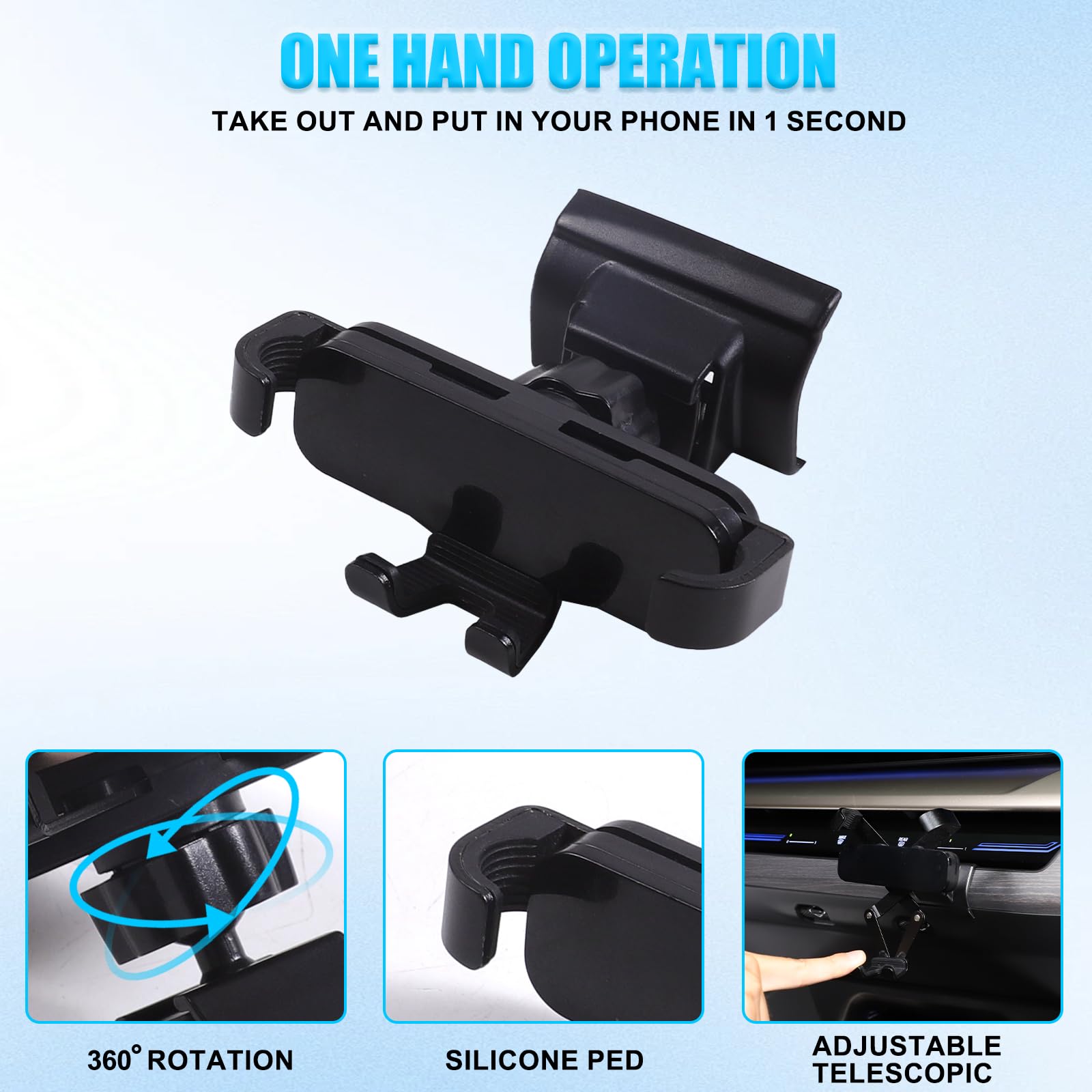 Support Téléphone Voiture Pour BMW I5 Sedan (G60) 2023-2024 - Fixation Stable, Rotation 360°, Installation Facile - 2