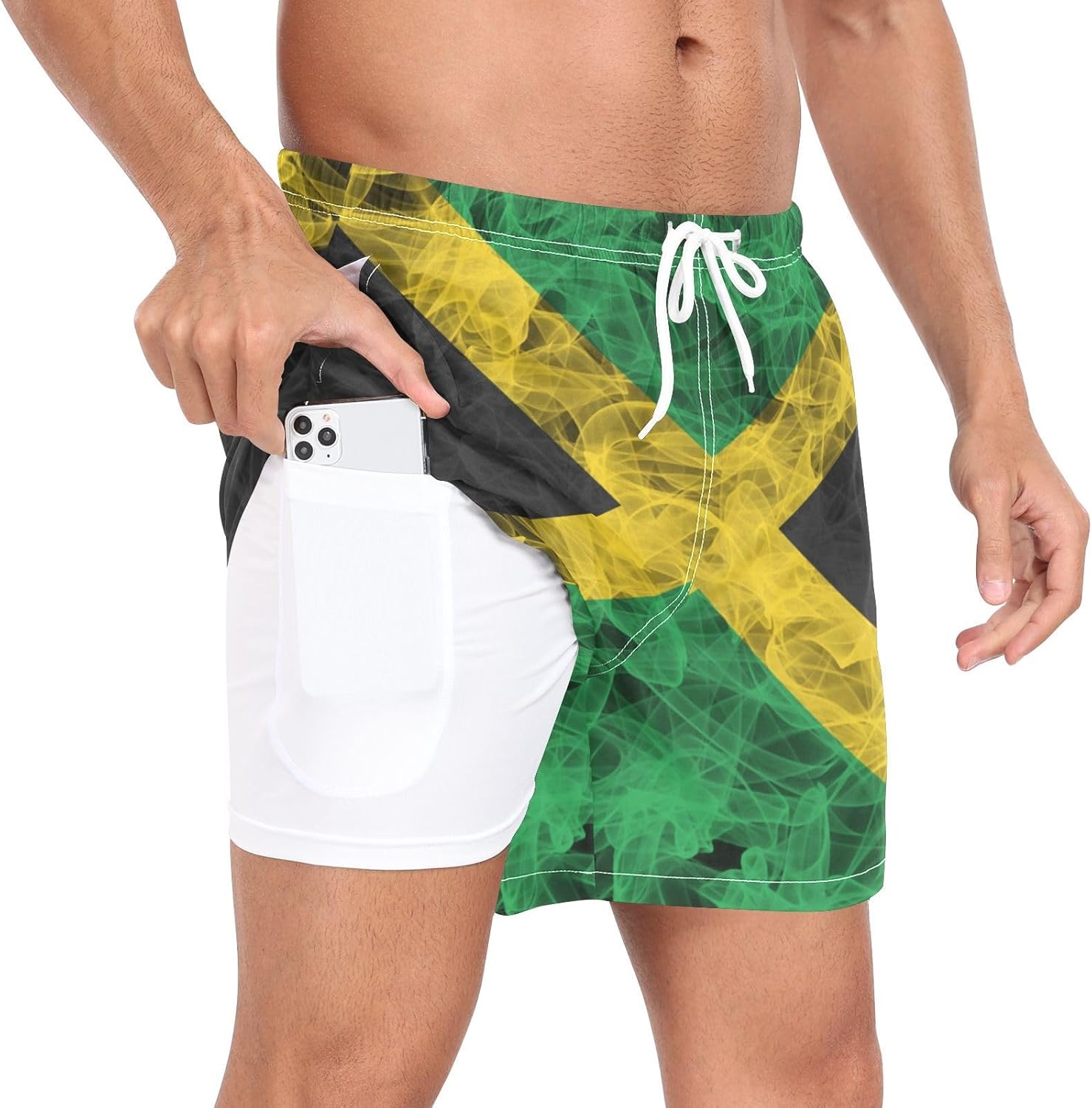 Patriot Flag Swim Trunks for Men Casual Shorts Swimwear Summer Beach Wear
