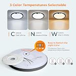 Motion Sensor Ceiling Light Wired, BLNAN 12 Inch 3000K 4000K 5000K Selectable LED Flush Mount Light Fixture, Motion Activated Light with Timer for Hallway Stair Walk-in Closet, Black Frame