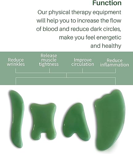Miniatura 2 de MoHern Herramientas de masaje Gua Sha, 4 herramientas de Gua Sha de múltiples formas, herramientas de masaje de raspado de guasha para cara y cuerpo