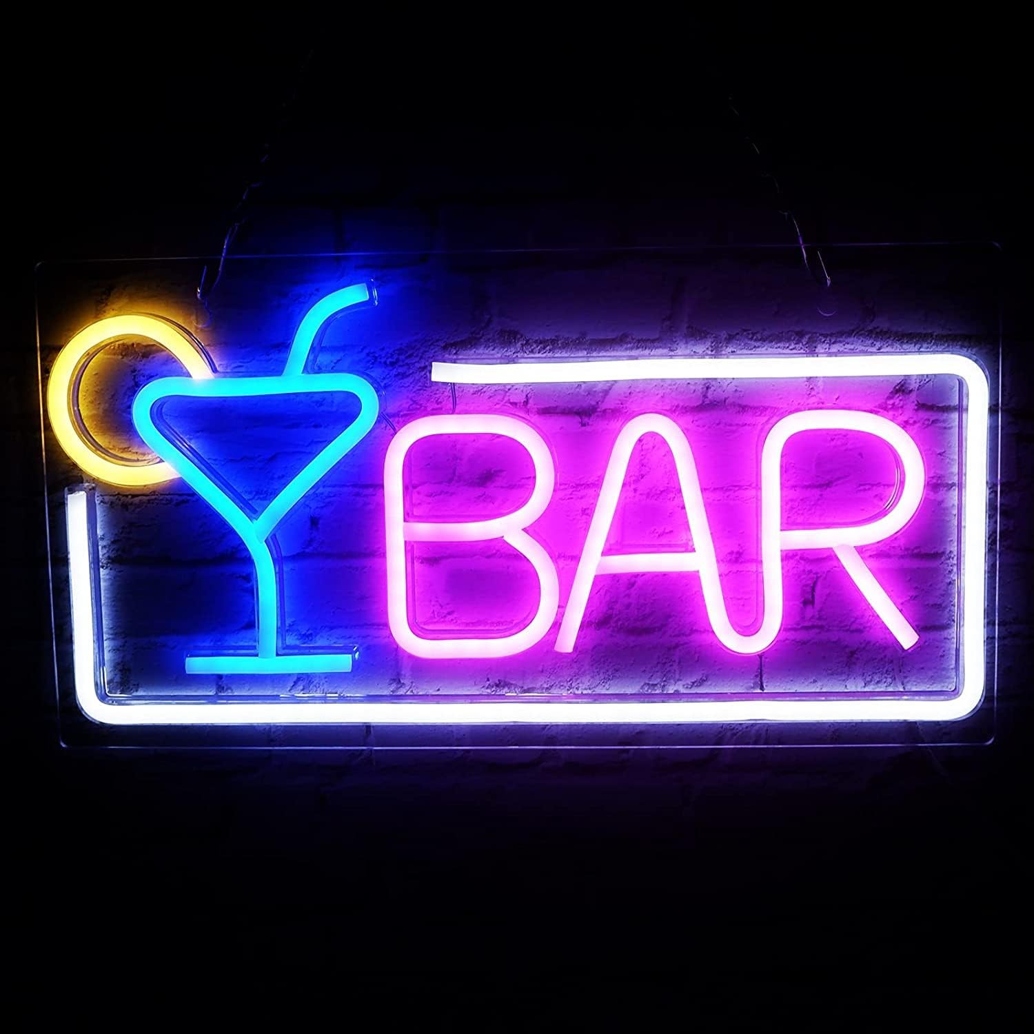 Bar Neon Light Signs for Home Bar, Neon Signs for Wall Decor, Led Neon Light Beer Cocktail USB