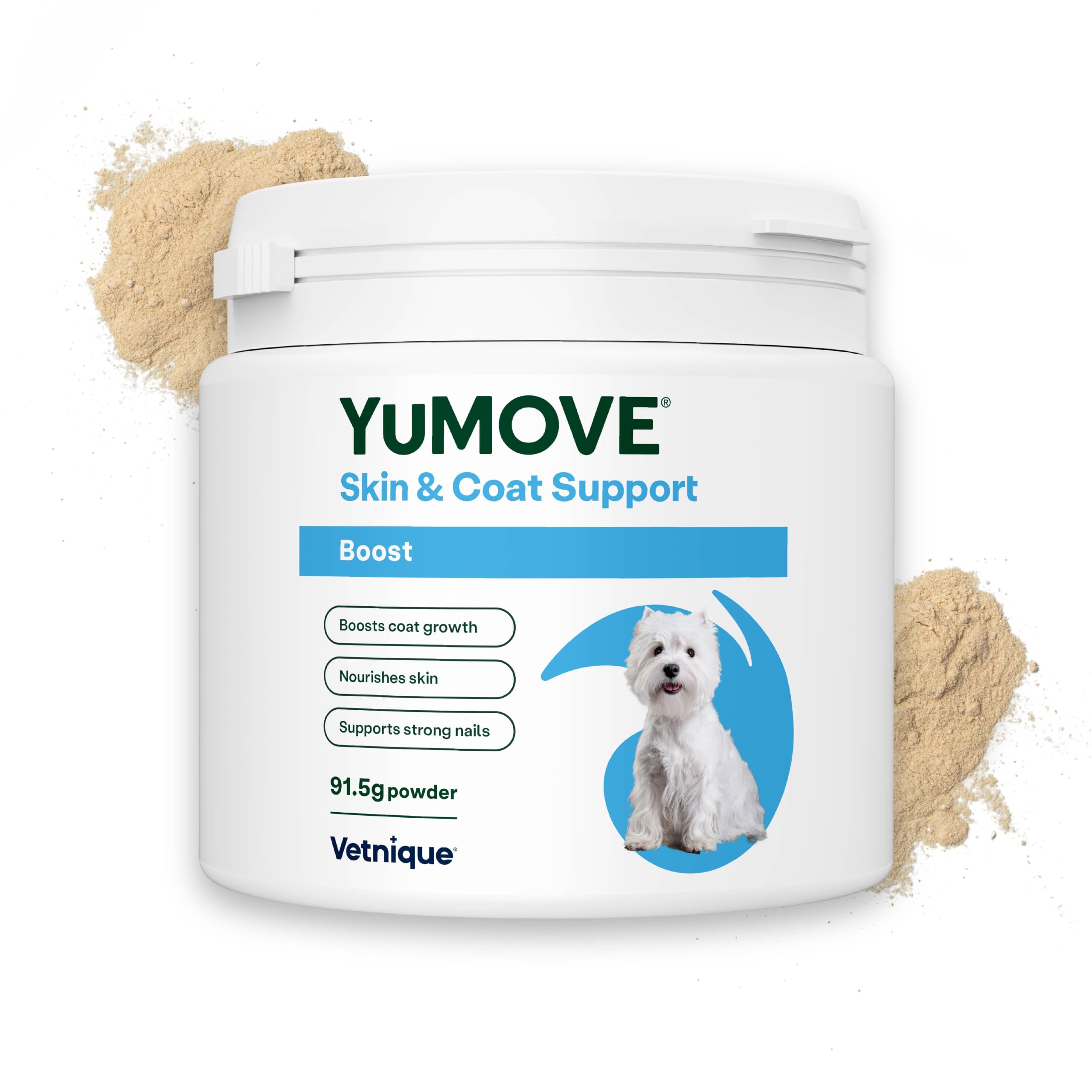 Yumove Skin & Coat Care Boost | Previously Yuderm Boost | Nutritional Supplement For Dogs Coat, Skin And Nails | 180 Scoops | Packaging May Vary