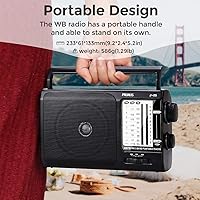 Vista 7 de PRUNUS J-05 AC Portátil AM FM WB Radio Negro