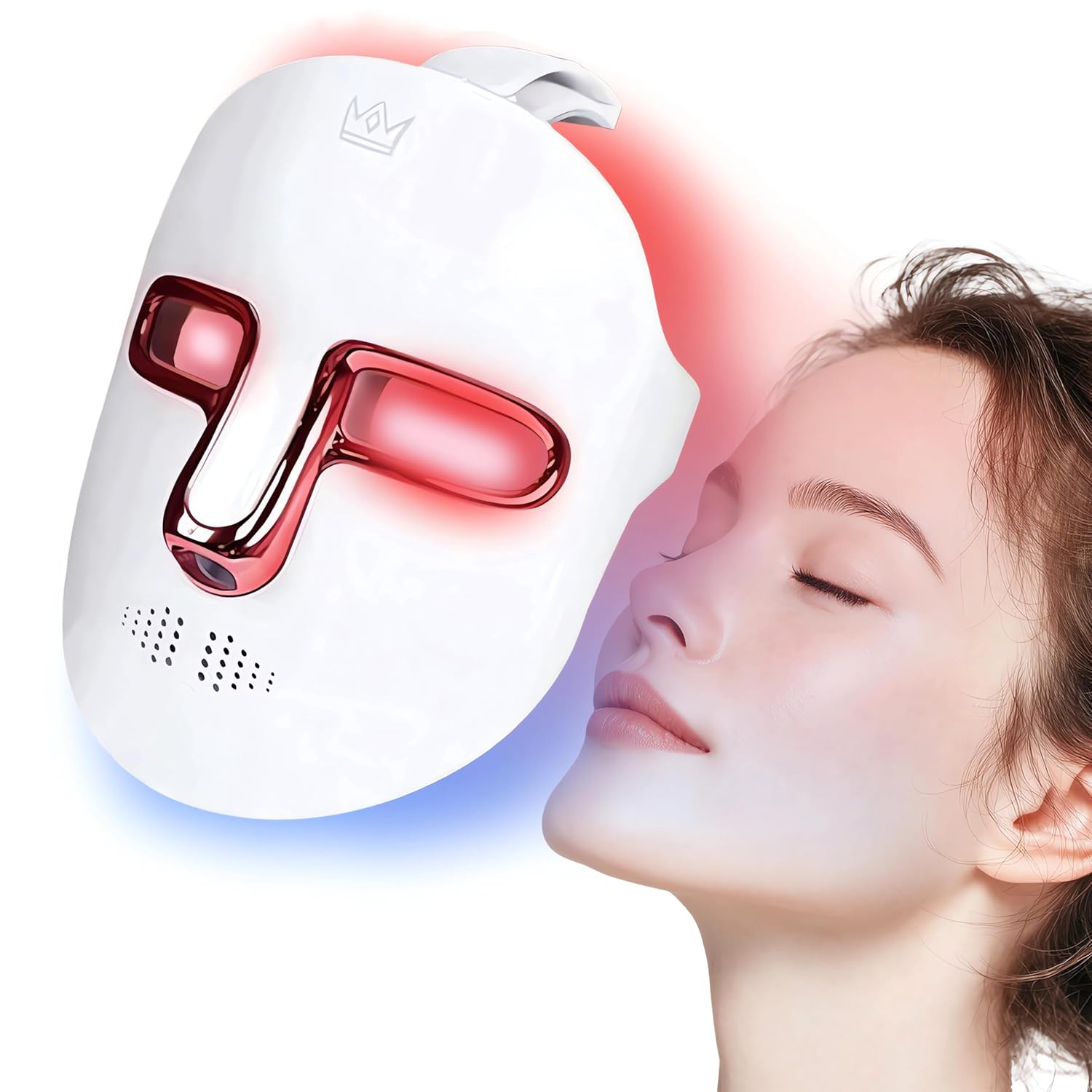 7-Color LED Facial Mask, Rechargeable Light Therapy Mask for Face, At-Home Beauty Device
