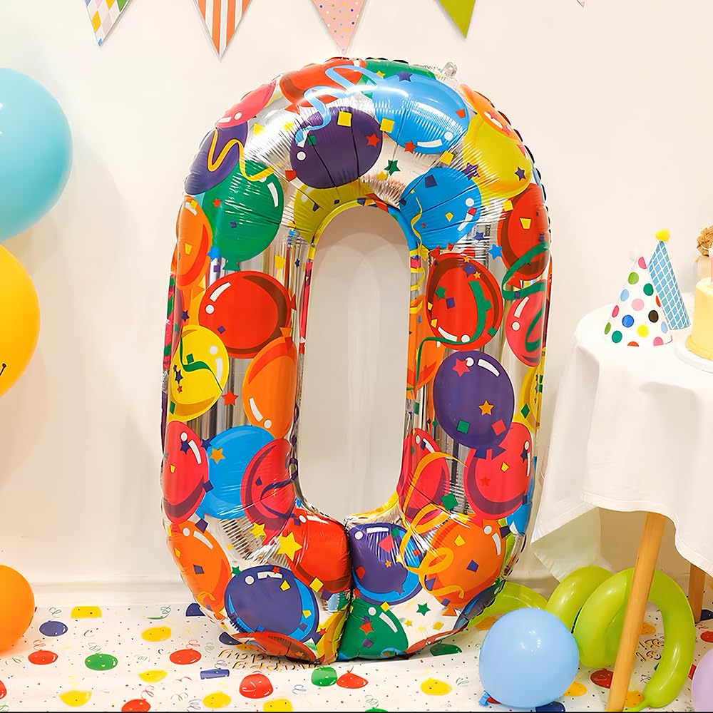 Foil Globo Número 5 Azul 40" (101cm), Inflable Helio o aire, Gigante Numeros 0-9, 10-19, 20-29, 30-100, Grande Globos Decoración para La Boda Aniversario y Cumpleaños Fiestas — view 352