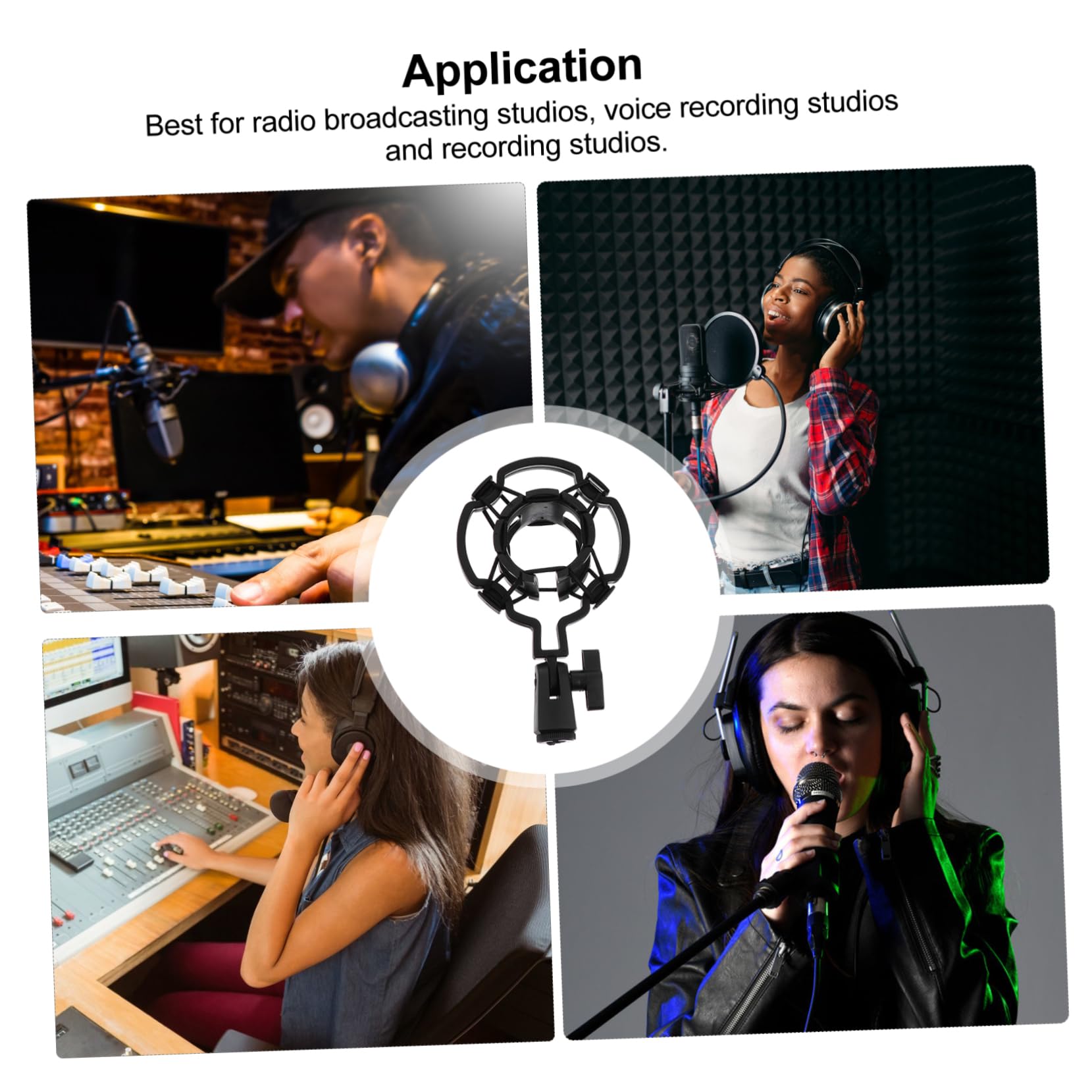 KESYOO for Microphone Shock Suspension Mount for Condenser Mic Microphone Mount for Enhanced Stability and Sound