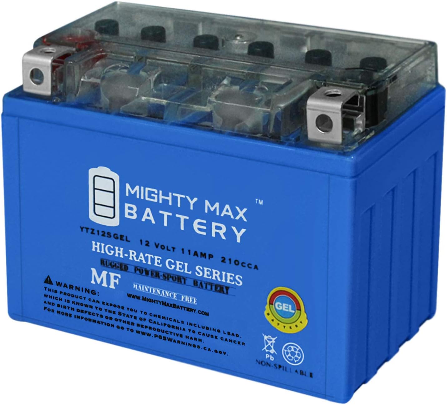 YTZ12S GEL -12 Volt 11 AH, GEL Type, 210 CCA, Rechargeable Maintenance Free SLA AGM Motorcycle Battery
