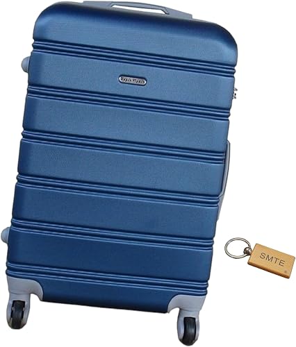 Smte -1 Piece Premium Travel Luggage Bag 30" - Blue +Smte Keyring