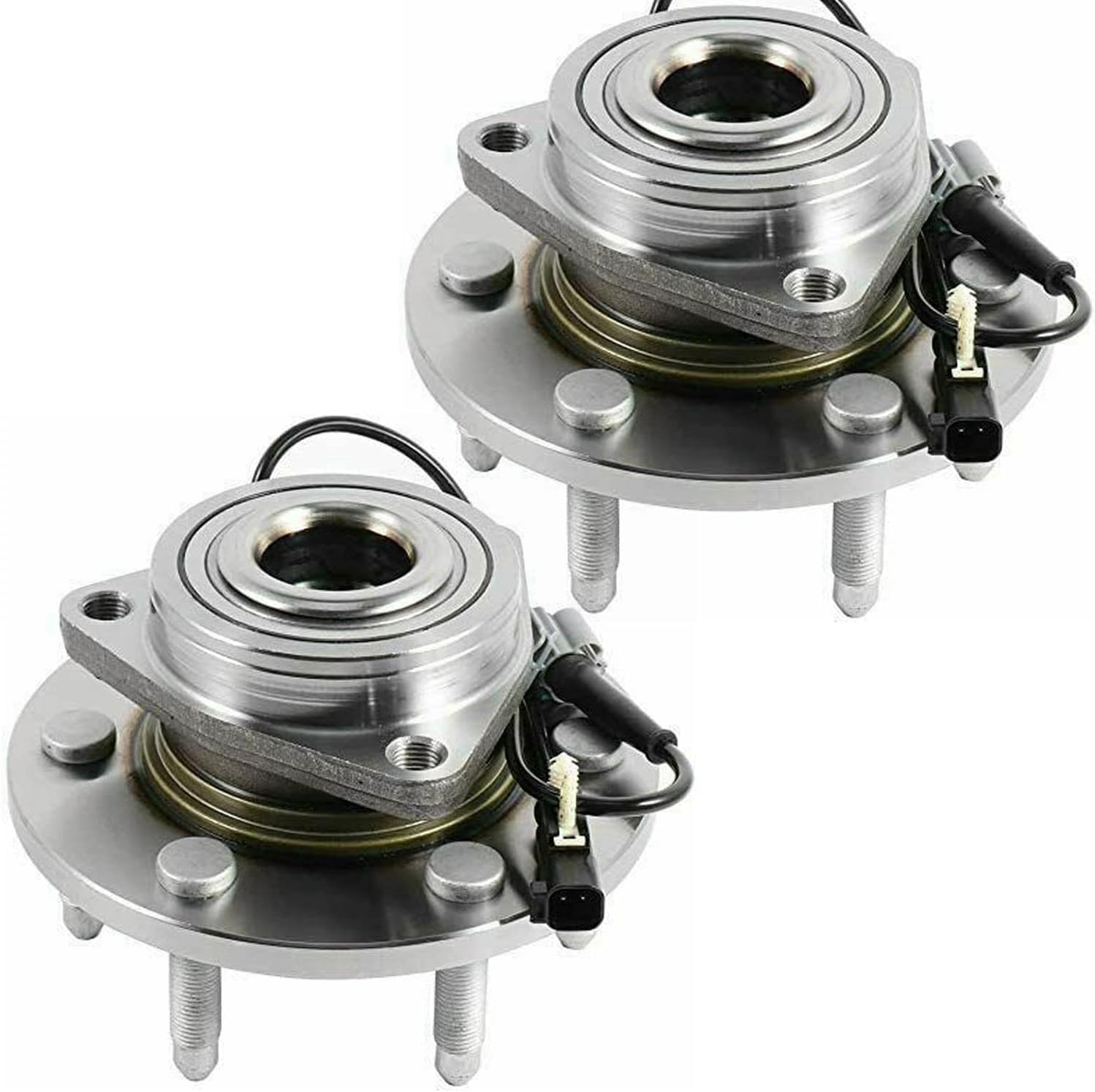 515160 Front Wheel Bearing and Hub Assembly 6 Lugs 4WD w/ABS for Silverado Suburban Sierra Yukon XL 1500 Tahoe Escalade Hub Bearing Assembly 2pc